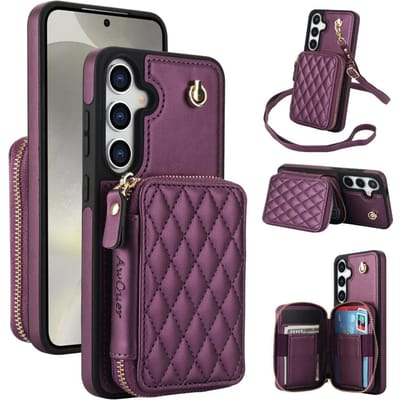 Crossbody Polsband Hoes voor Samsung Galaxy S25 Ultra S24 FE S23 S22 Plus A14 A54 A15 A35 A55 Portemonnee met Kaarthouder Cover Galaxy S24 FE