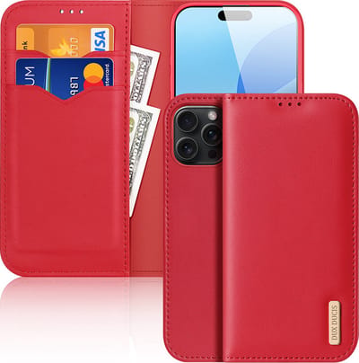 Dux Ducis - Telefoonhoesje geschikt voor Apple iPhone 16 Pro - Hivo Series Case - Rood