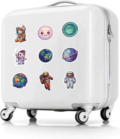 50 Stuks Ruimte Astronaut Stickers voor Jongeren en Volwassenen - Waterdichte Stickers voor Auto, Laptop, Skateboard en Bagage