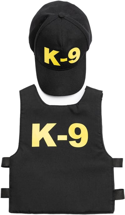 Great Pretenders Verkleedkledij K9-Unit Politie vest met pet en knuffeldier - Multi - Maat 5-6 jaar