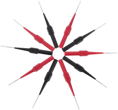 Testpennen Set - Meetpennen - Elektrische Metingen - Hoge Precisie Sonda - 10 Stuks - Rood Zwart