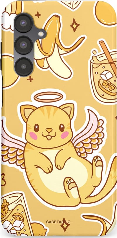 Casetastic Hoesje Geschikt voor Samsung A16 - Stijlvolle Beschermende Duo-layer Case - Poezenvleugels