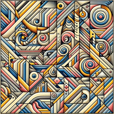 Modern escher schilderij | Abstracte Escheriaanse Meesterwerk: een moderne interpretatie van Escher's kunst | Kunst - 60x60 centimeter op Dibond | Foto op Dibond