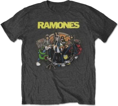 Ramones - Road To Ruin Heren T-shirt - S - Grijs