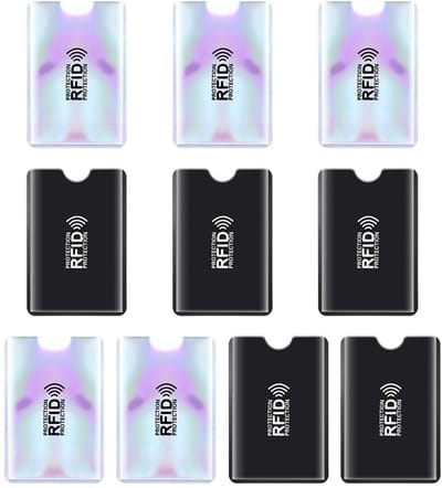 Dailygoods- Kaarthouder Rfid Blokkeren - Kleurrijke Mouwen - Set van