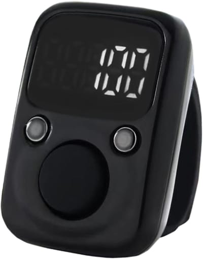 Digitale Klikteller - Vinger Telteller - Sport Evenementen - Waterdicht Ontwerp - 3.3 x 2.5 cm - Zwart
