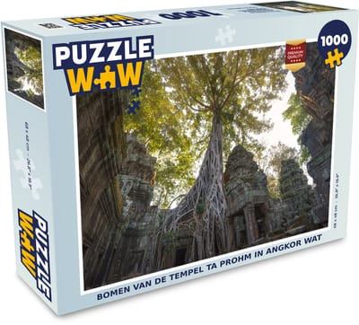 Puzzel Bomen van de tempel Ta Prohm in Angkor Wat - Legpuzzel - Puzzel 1000 stukjes volwassenen