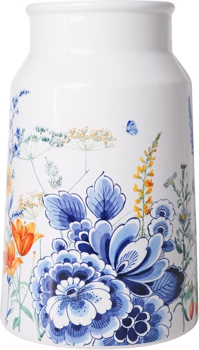 Melkbus vaas Wildbloemen Bloemenveld - Keramiek - 30 cm