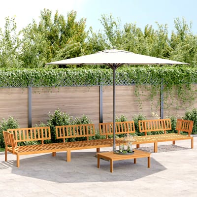 vidaXL - 5-delige - Loungeset - pallet - massief - acaciahout