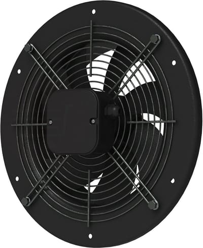 Axiale Ventilator - Buisventilator Afzuiger - Ventilatiesystemen - Industrieel Ontwerp - Ø 400 mm - Zwart