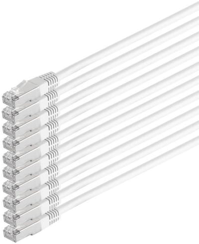 Patchkabel cat 6 S/FTP PIMF HF VE10 weiß 1m