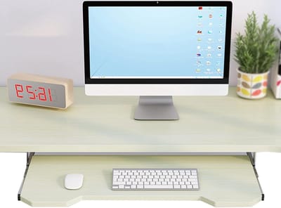 Houten Toetsenbordlade - Onderbouw Lade - Bureau Organisatie - Ergonomisch Ontwerp - 70x27 cm - Zwart