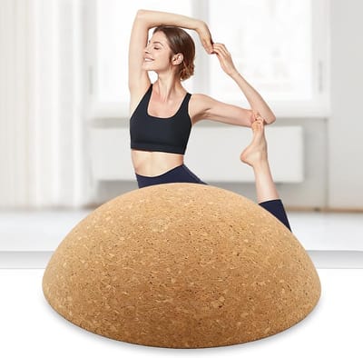 Half Ronde Korken Balans Trainer van 25 cm voor Yoga, Revalidatie, Fitness en Board Sports - Duurzaam en Milieuvriendelijk