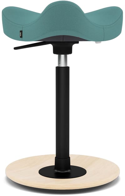 Varier Stokke Move Compact zadelkruk, Turquoise/Naturel Revive - ergonomisch