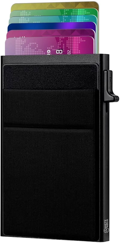EliteWallets® Pasjeshouder Uitschuifbaar - RFID Bescherming - Kaarthouder Pasjes voor Mannen & Vrouwen - Aluminium Pashouder - Creditcardhouder
