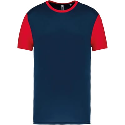 SportSportshirt Kind 10/12 years (10/12 ans) Proact Ronde hals Korte mouw Sporty Navy / Sporty Red 100% Polyester