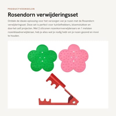 Dailygoods- Rozenkornverwijderaar Set - 2 Siliconen Verwijderaars - 1 Metalen Verwijderaar - Geschikt voor Tuin- en Bloemstukken - Ideaal voor Doe-Het-Zelf Tuinbouw - Doornverwijderaar