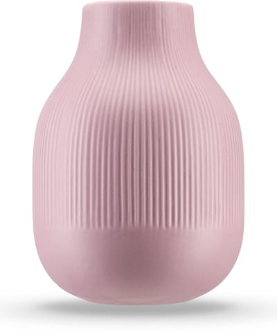 Easyplants | Vaas Botan 22 cm oud roze | Keramiek | Ovaal | roze | Japandi stijl | Design Vaas
