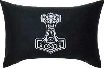 Sierkussen Viking - Decoratief Kussen Bankkussen - Woonkamer Decoratie - Waterafstotend Vuilbestendig - 40 x 60 cm - Zwart