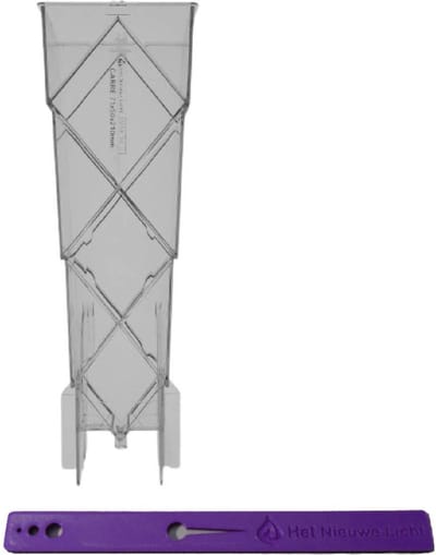 Het Nieuwe Licht ® - Kaarsenmal - Carré 71x50x210mm + Pitklem - gietmal voor kaarsen