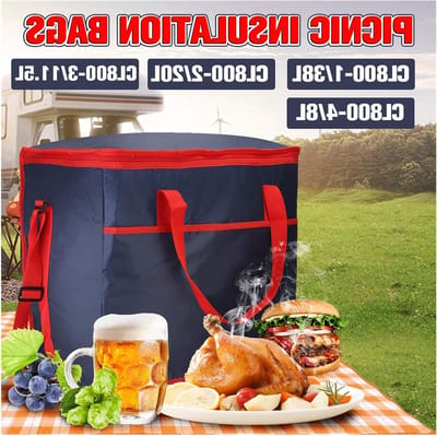 Koeltas - Lunchtas Isolatie - Picknick en Uitjes - Waterdichte Oxford Stof - 20L Capaciteit - Blauw Rood