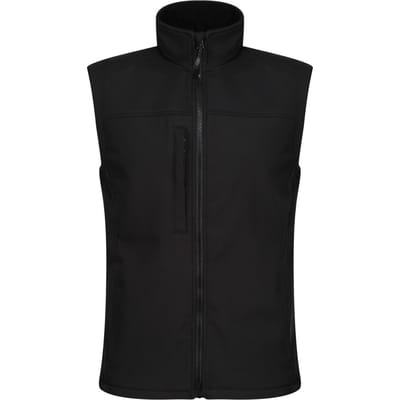 Regatta Heren Flux Softshell Bodywarmer / Mouwloos Jasje Waterafstotend en Windbestendig (Allemaal zwart)