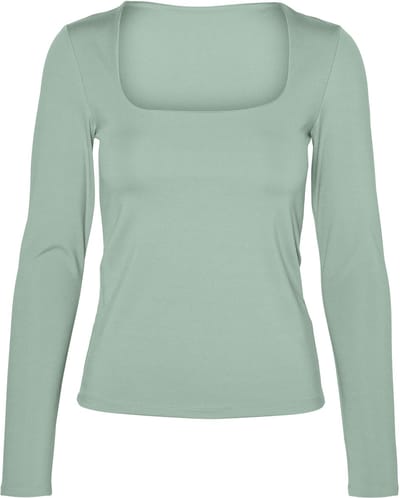 VERO MODA - VMMILLION LS SQUARE TOP 2-WAY JRS - Dames - Blouses
