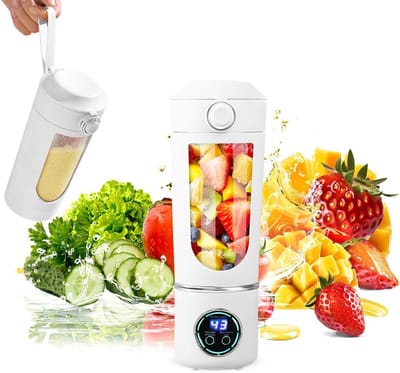 SnelShoppen - Portable Mixer 700ml Mini Blender voor Smoothies en Shakes, Oplaadbare Smoothie Maker met 12 RVS Messen, Ideaal voor Reizen, Kantoor en