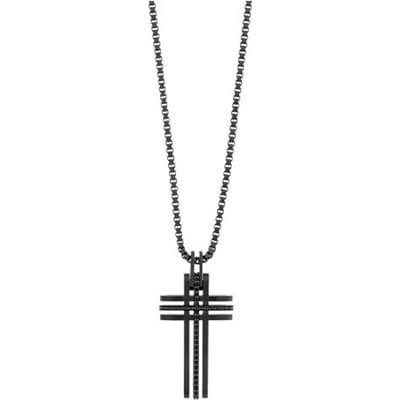 Swarovski Bengal Kruis PVD Metaal Ketting Mannen kettingen Zwart 5070473 Box (Random Color) white