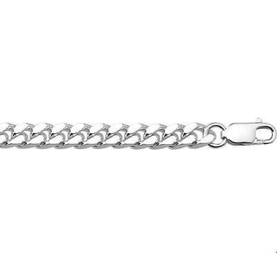 Zilveren Collier geslepen gourmet 5 1001807 50 cm