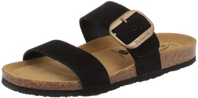 plakton 183004 Rock Nobuck - Damesschoenen muiltjes - zwart