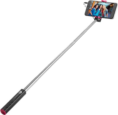 Hoco Selfie Stick K5 Opvouwbaar 3.5 mm Headphone Jack - Zwart