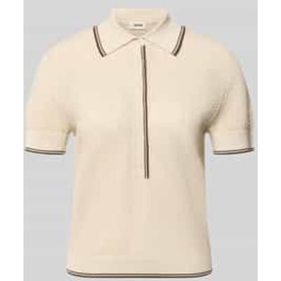 Gebreid shirt met polokraag en knoopsluiting model 'MEROPE'