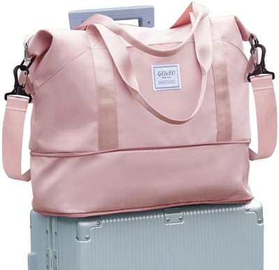 Geweo Weekendtas - Reistas - Duffel Bag - Handbagage 40*20*25 - Shouldertas - Maximaal 35 L - Waterdicht - Sporttasche - Travel Bag - Dames Heren - Roz