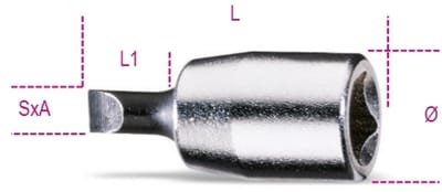 Schroevendraaierdoppen voor sleufschroeven 900LP 0,8X4