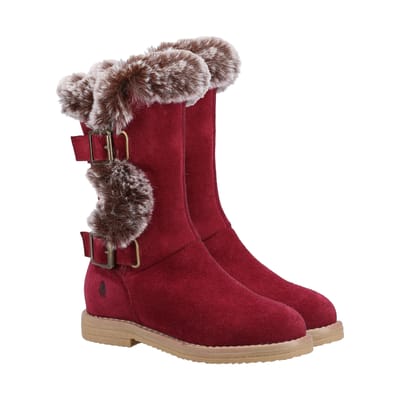 Hush Puppies Meisjes Mini Megan Suede Laarzen (Bourgondië)