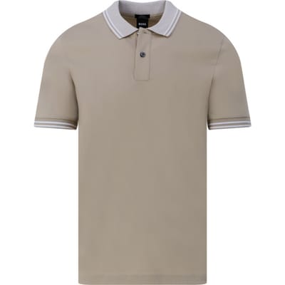 BOSS Black poloshirt beige 100% katoen
