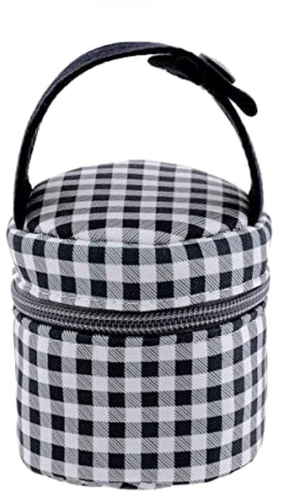 Fopspeenhouder Vichy Zwart 8,5 x 8,5 x 11 cm - Hygienisch en Handig Voor Baby's