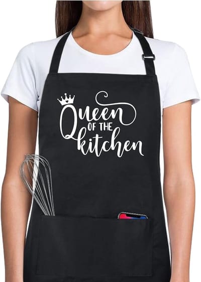 Keukenschort - Barbecueschorten - Horeca Sloof - 75 x 65 cm - Polyester - Pottenbakken Schort - Verstelbaar - Vuilafstotend en waterafstotend - Koken Keuken Schorten - Verfschort - Timmermansschort - Voor BBQ, Koken en Ambachtelijk Werk - Zwart