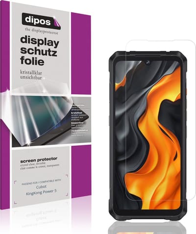 dipos – 4x Beschermfolie geschikt voor Cubot KingKong Power 5 | Krasbestendige & heldere Screenprotector Ultra-Thin
