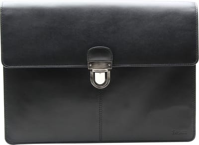 Esquire Leren Afzonderlijke gevallen Oxford Document Case Black Zwart