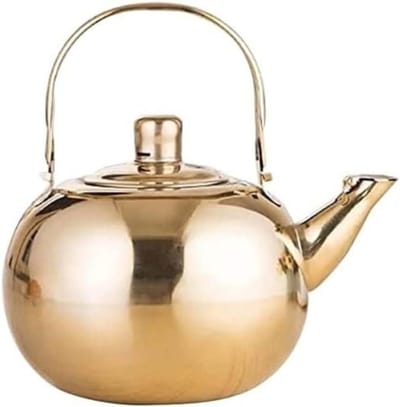 Waterketel - Theepot Fornuis - Water Koken - Automatisch Fluitapparaat - 09 Liter - Goud