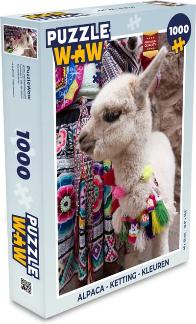 Puzzel Alpaca - Ketting - Kleuren - Legpuzzel - Puzzel 1000 stukjes volwassenen