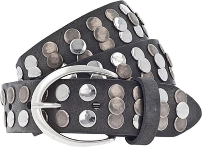Vanzetti Leren Riem Hollywood Boulevard 35mm Full Leather Belt W100 Steel Grey Donkergrijs