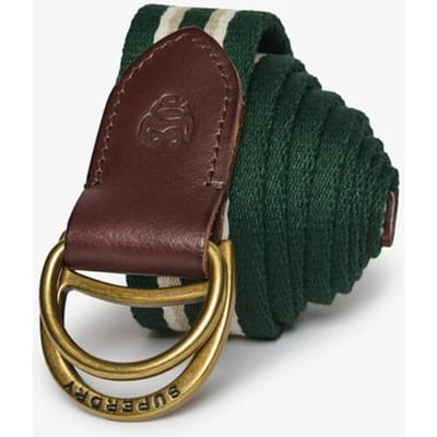 Superdry Heritage Stripe Webbing Riem Normale Pasvorm Green Grootte: 1SIZE