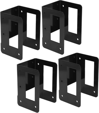 4-delige Pre-geboorde Stalen Log Rack Houder voor Hout Opslag - Elektrostatische Verf Coating, Anti Roest - Geschikt voor Outdoor Verwarming en Koeling