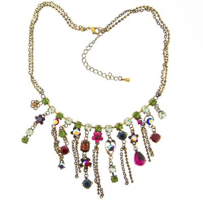 Behave - Vintage ketting goudkleur - Kleurrijke feestlook - Nikkelvrij