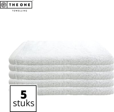 The One Towelling Hotel Gastendoeken - 30 x 50 cm - 5 Stuks - Luxe kleine handdoeken - Voordeelverpakking - 100% Gekamd katoen -Wit