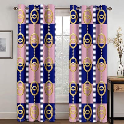 3D Luxe Merken Serie van Patronen Deluxe Woonkamer Slaapkamer Huisdecoratie Verduisterende Gordijnen 2 Stuks Haken Oogjes 100W130H(CM)40x51in&Grommet Top