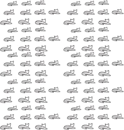 100 Stuks Paperclips - Katvorm, Verhoogde Antislip, Roestvrij, Metaal - Voor Kantoor en School